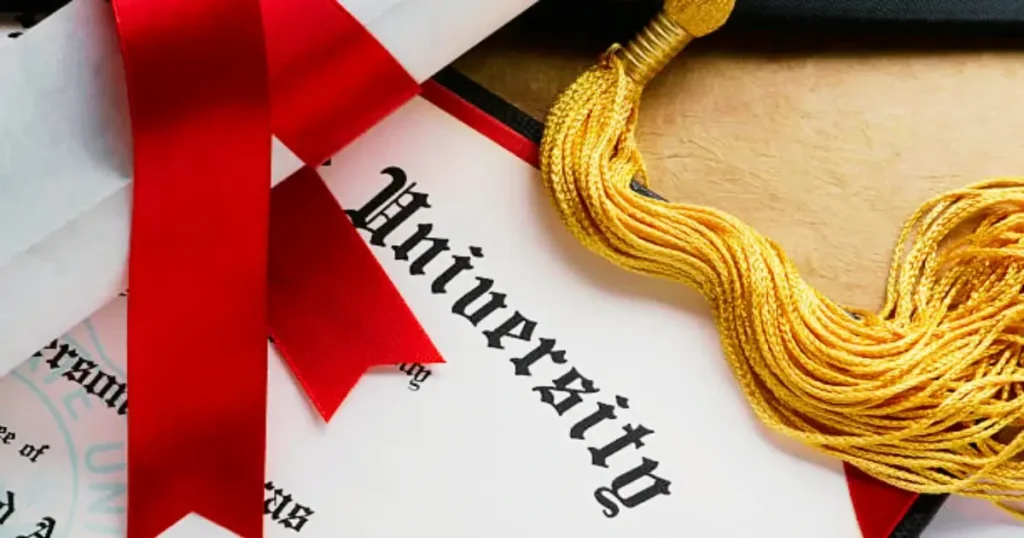 University degree showing impact of rankings and accreditation in selection