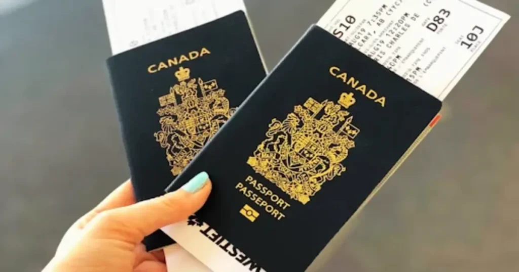 Canada student visa process: Holding Canadian passports ready for travel