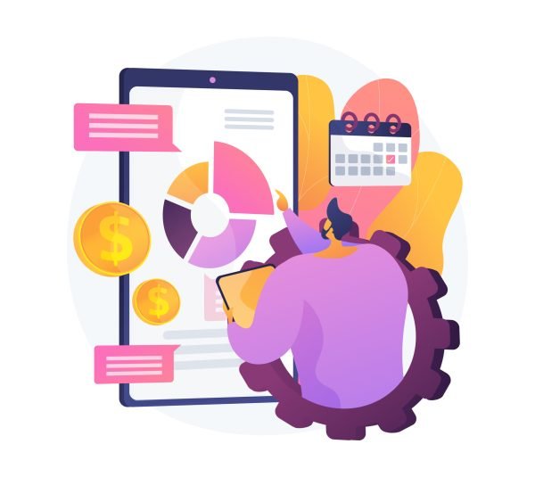 Mobile expense management abstract concept vector illustration. Charges control system, sattelite devices checking, mobile network, enterprise economy, manage telephony costs abstract metaphor.