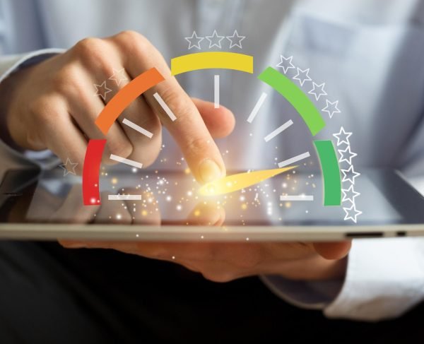 customer-concept-person-using-digital-tablet-with-rating-scale